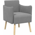 Mobile funzionale con braccioli in legno massello grigio scuro