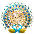 Orologi da parete Orologio Parete Grande Pavone Arredamento oro