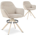 Arredo per soggiorno girevole con braccioli beige