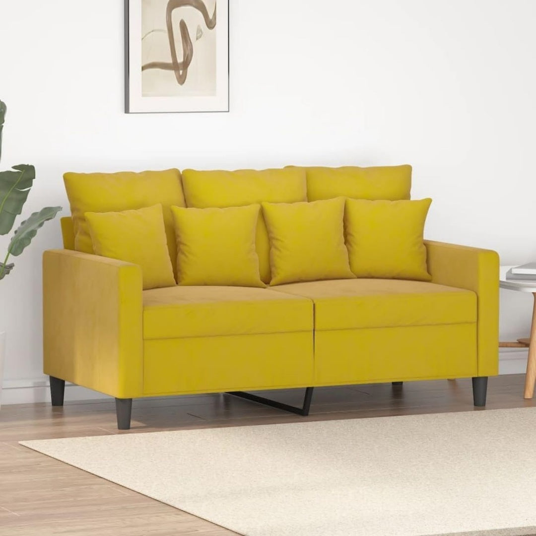 Divano confortevole struttura in metallo rivestimento in velluto nero