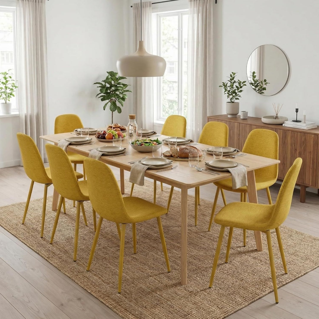 Sedie beige con braccioli rivestimento in tessuto