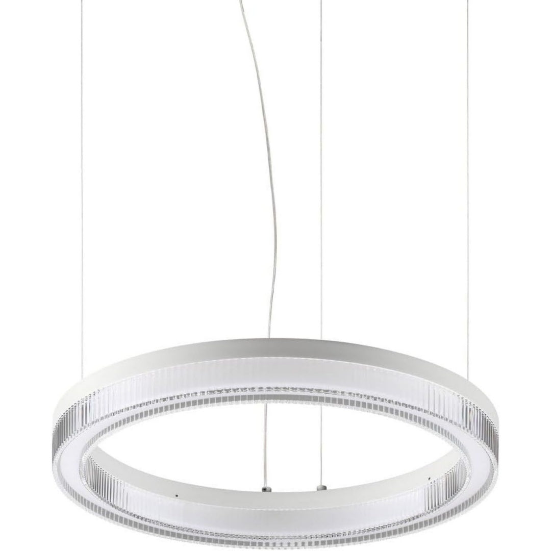 Lampadari con illuminazione LED struttura in metallo bianco
