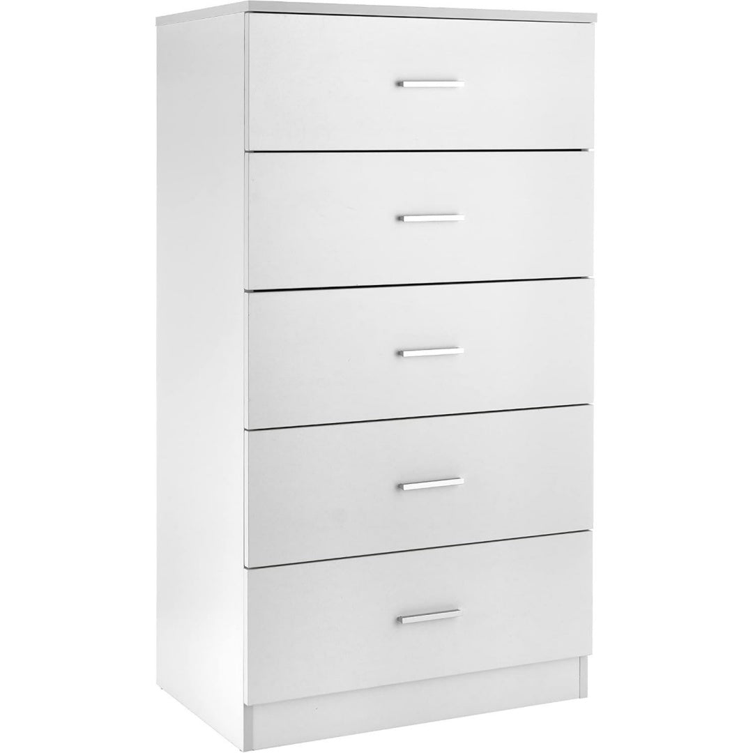 Como e cassettiere con cassetti in MDF bianco