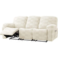 Seduta lounge reclinabile rivestimento in tessuto beige