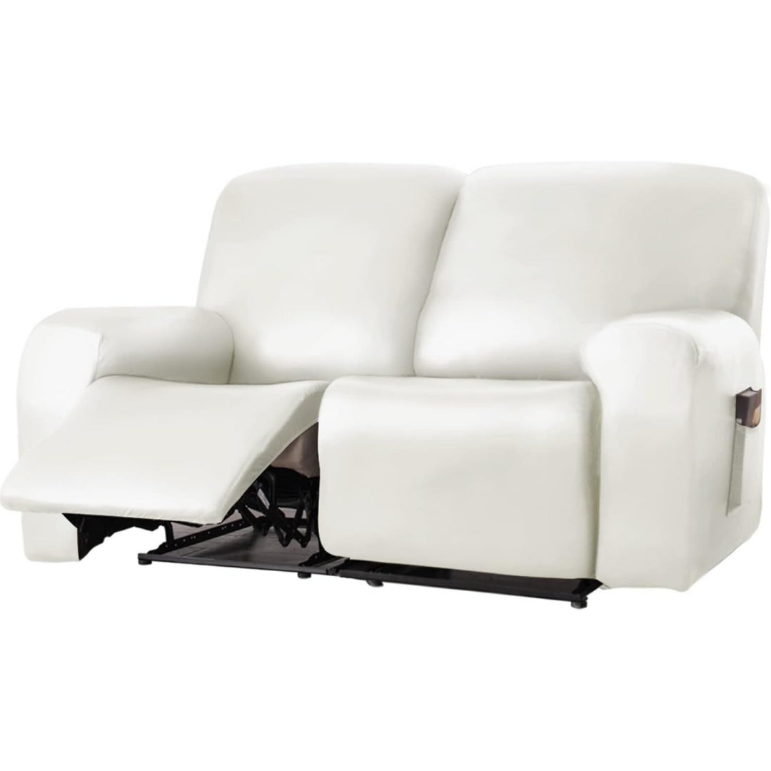 Divano confortevole reclinabile con braccioli bianco
