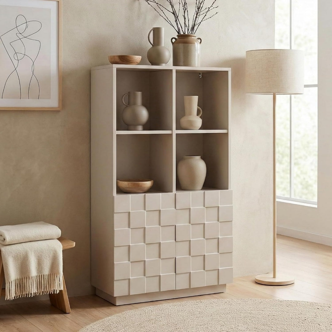 Madia contenitore con vano contenitore beige